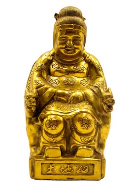 速发纯铜土地公土地奶摆件福德正神婆像大像土地公铜神佛号家居供