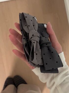 韩系灰波点香蕉夹发量少新款
