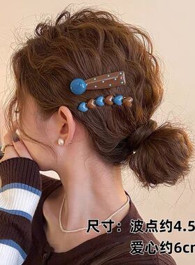 韩系花朵发夹边夹侧边发卡