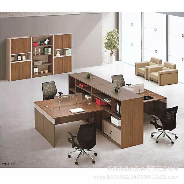 办公家具厂家办公桌椅4位组合2人组合带柜隔断桌主管财务桌 - 图2