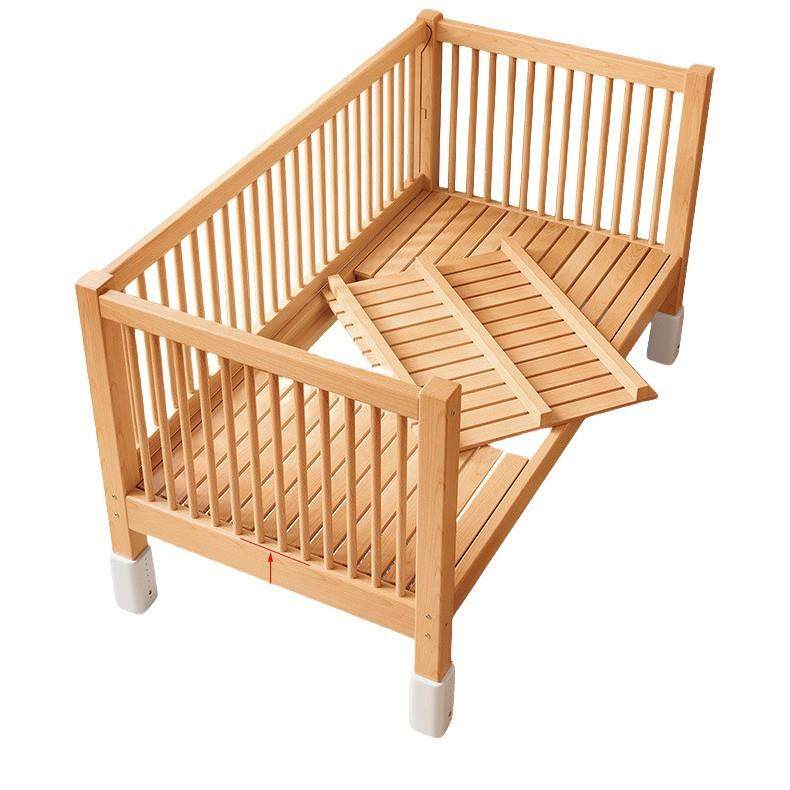 fLE榉木婴儿床实木宝宝床新生儿拼接大床可移动高度可调bb床带轮,淘宝优惠券,粉丝福利购,淘宝优惠卷