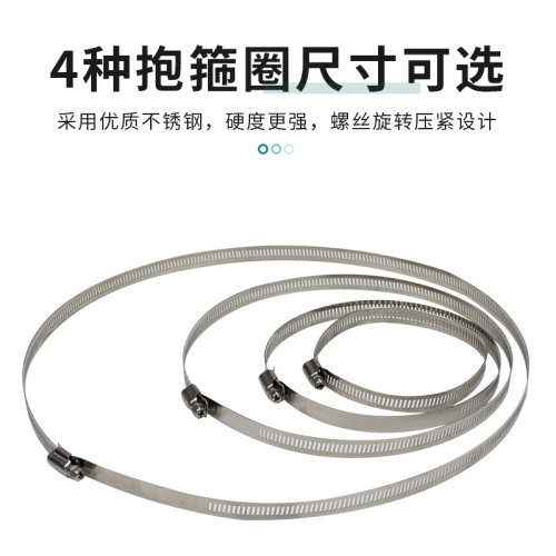304不锈钢喉箍监控抱杆支架防水盒抱箍圈立杆抱杆电线杆卡箍管夹 - 图2