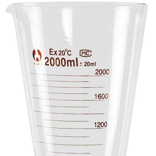 纳仕徳SD4002量筒锥形量杯玻璃量杯带刻度实验室锥形三角量杯25mL-图0