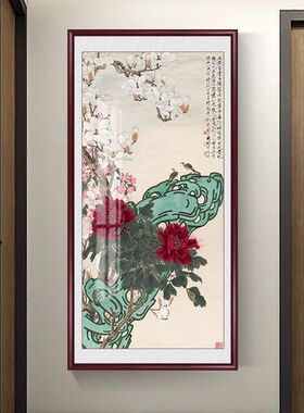 新中式玄关装饰画走廊过道竹子画