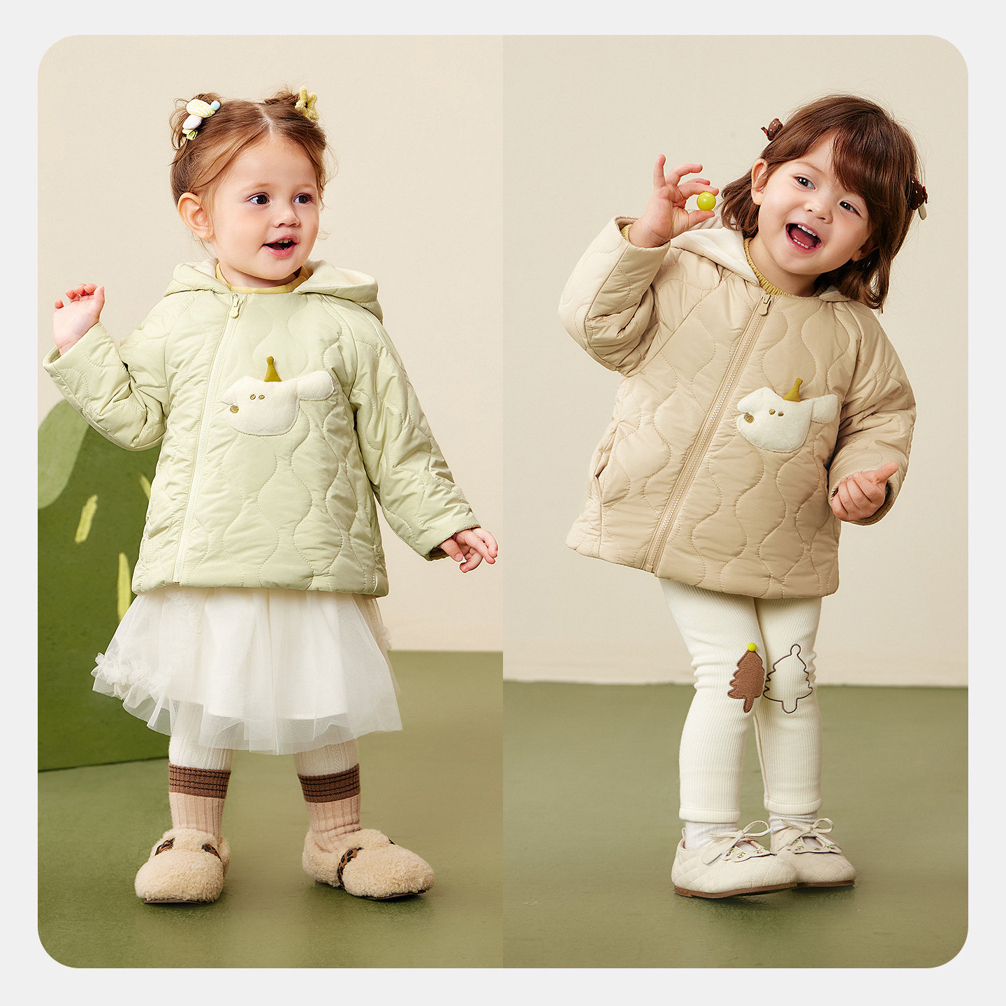 迷你巴拉巴拉女童宝宝棉服2025秋冬穿搭小女孩夹棉外套洋气打底裤,淘宝优惠券,粉丝福利购,淘宝优惠卷