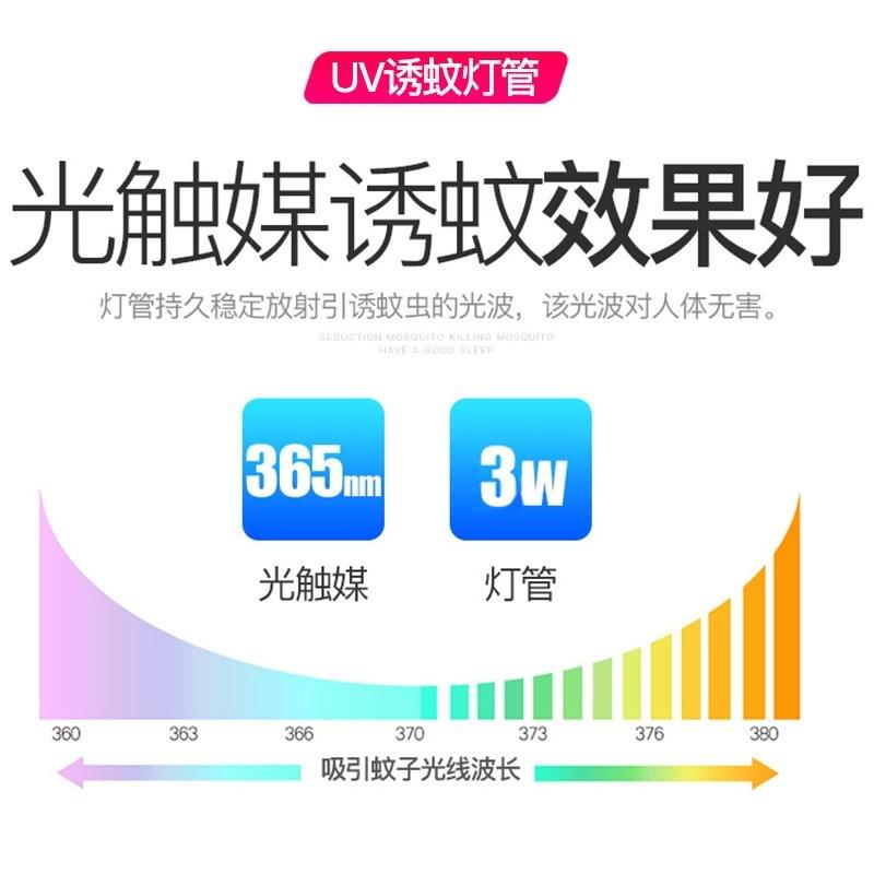 .新款式灯头诱蚊灯管灭蚊灯电蚊管 发光3w2w/e14e12蓝色灯管 - 图0