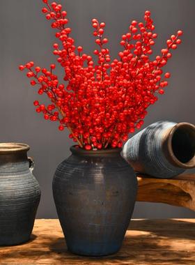 热销复古陶罐手工粗陶多肉花盆花瓶花器土装饰瓦罐干花插花陶罐