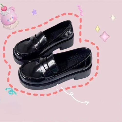 熊熊高暴走熊制服鞋原创鞋店百搭可爱洛丽塔低跟圆头lolita小皮鞋 - 图2