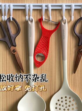 滑动挂钩厨房收纳神器门后s贴粘