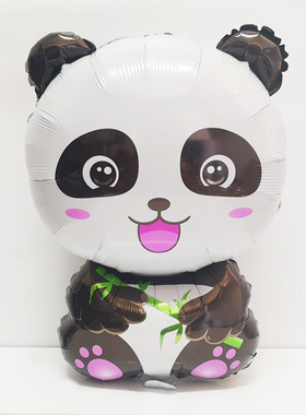 可爱卡通熊猫生日装饰布置气球