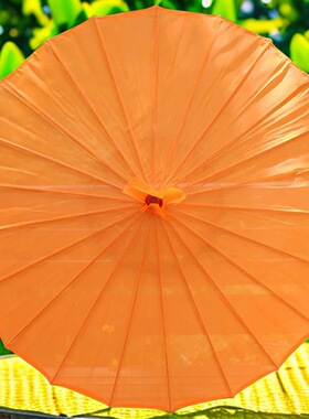 空白色油纸伞白纸伞手工绘画喜庆