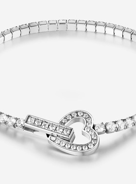 满镶锆石手链女EGEM意境S925纯银