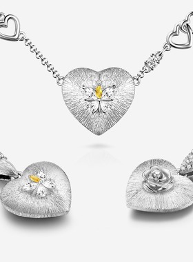 高银版项链女EGEM意境S925纯银