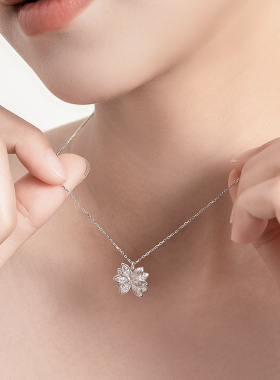 高银版项链女EGEM意境S925纯银