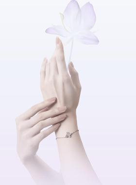 18K金手链女EGEM意境S925纯银