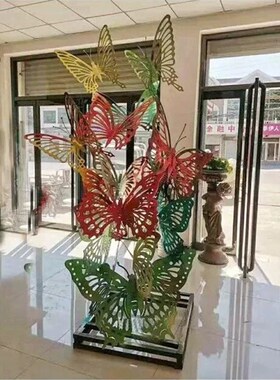 精选简约不锈钢蝴蝶雕塑大型园林户外公园广场金属铁艺创意装饰品