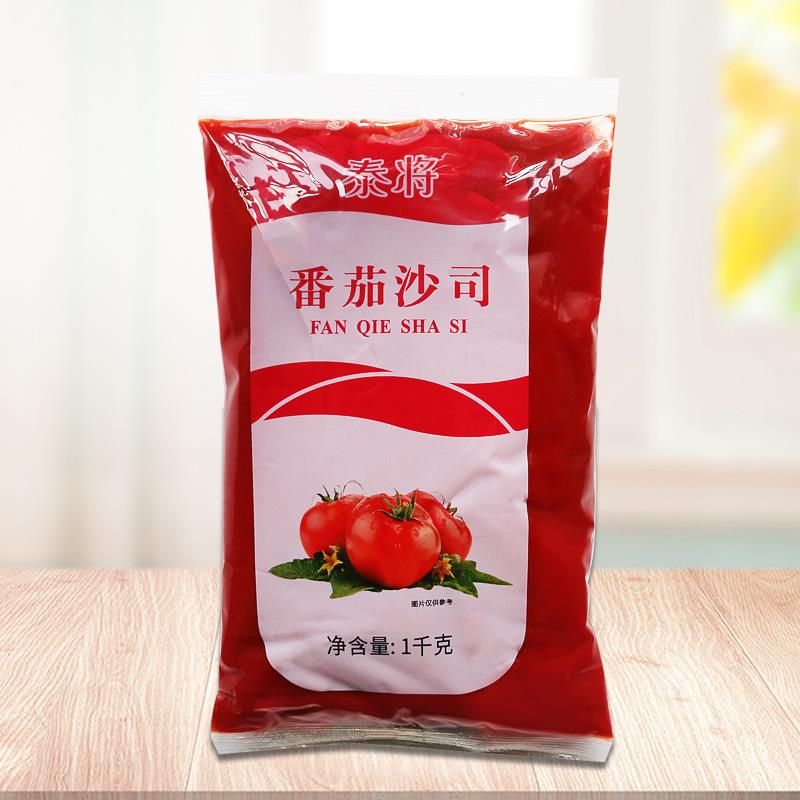 泰将番茄沙司整箱1kg*12袋手抓饼调料西式快餐调味酱薯条蘸酱 - 图0