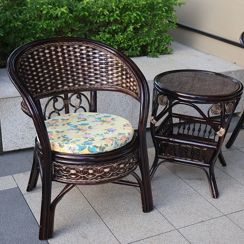 印尼真藤阳台茶几三件套桌椅客厅藤条桌椅阳台小桌椅藤椅组合家用,淘宝优惠券,粉丝福利购,淘宝优惠卷