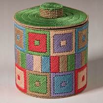 Solid embroidered 5D cross embroidered hair line embroidered new living room stay-at-home tabletop debris containing box hair thread debris box D6