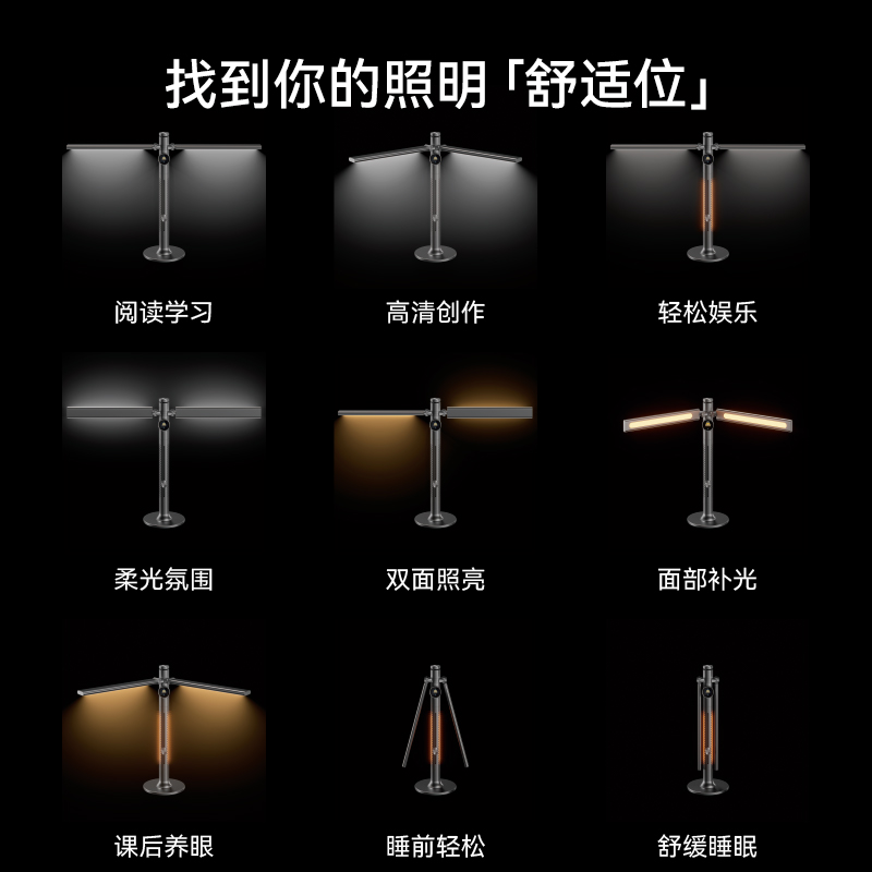 UnderSky天空见TS1台灯护眼学习专用防近视儿童阅读灯全光谱台灯