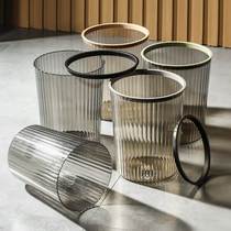 Transparent trash can home 2022 new ins wind large capacity kitchen living-room toilet toilet bedroom light lavish