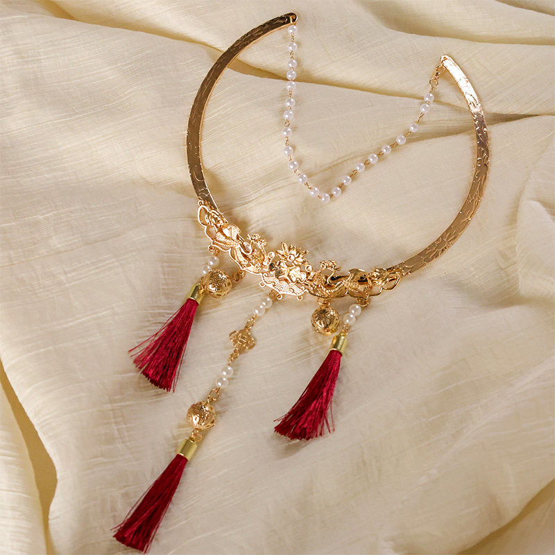 哪吒同款魔童闹海项圈璎珞儿童民族风发饰古风流苏铃铛项链配饰品,淘宝优惠券,粉丝福利购,淘宝优惠卷