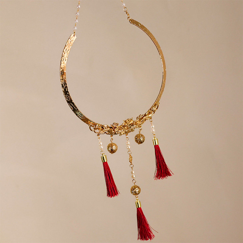 哪吒同款魔童闹海项圈璎珞儿童民族风发饰古风流苏铃铛项链配饰品,淘宝优惠券,粉丝福利购,淘宝优惠卷