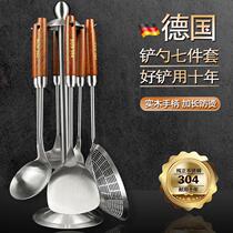 304 Stainless Steel Cookware Suit Fried Vegetable Shovels Kitchen Shovel Spoon Complete home pan shovel Seven sets of cookware integrated