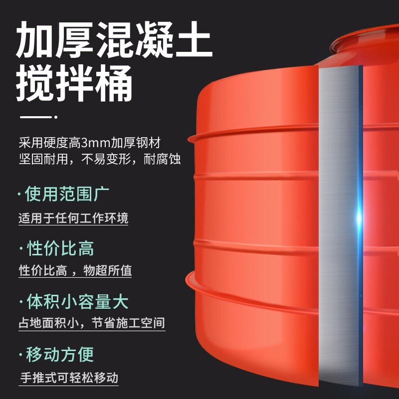 定制混凝土搅拌机家用220v小型建筑工地砂浆水泥搅拌 - 图1