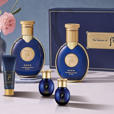 whoo/后拱辰享君男士水乳套装清爽控油水油平衡深层清洁送男朋友