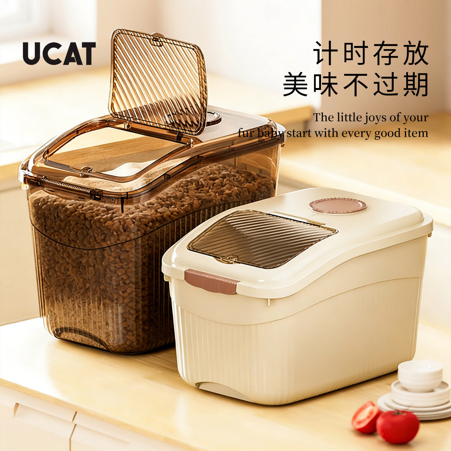 ucat宠物粮食猫粮储存桶密封防潮狗粮桶密封桶 | 赶曼,淘宝优惠券,粉丝福利购,淘宝优惠卷