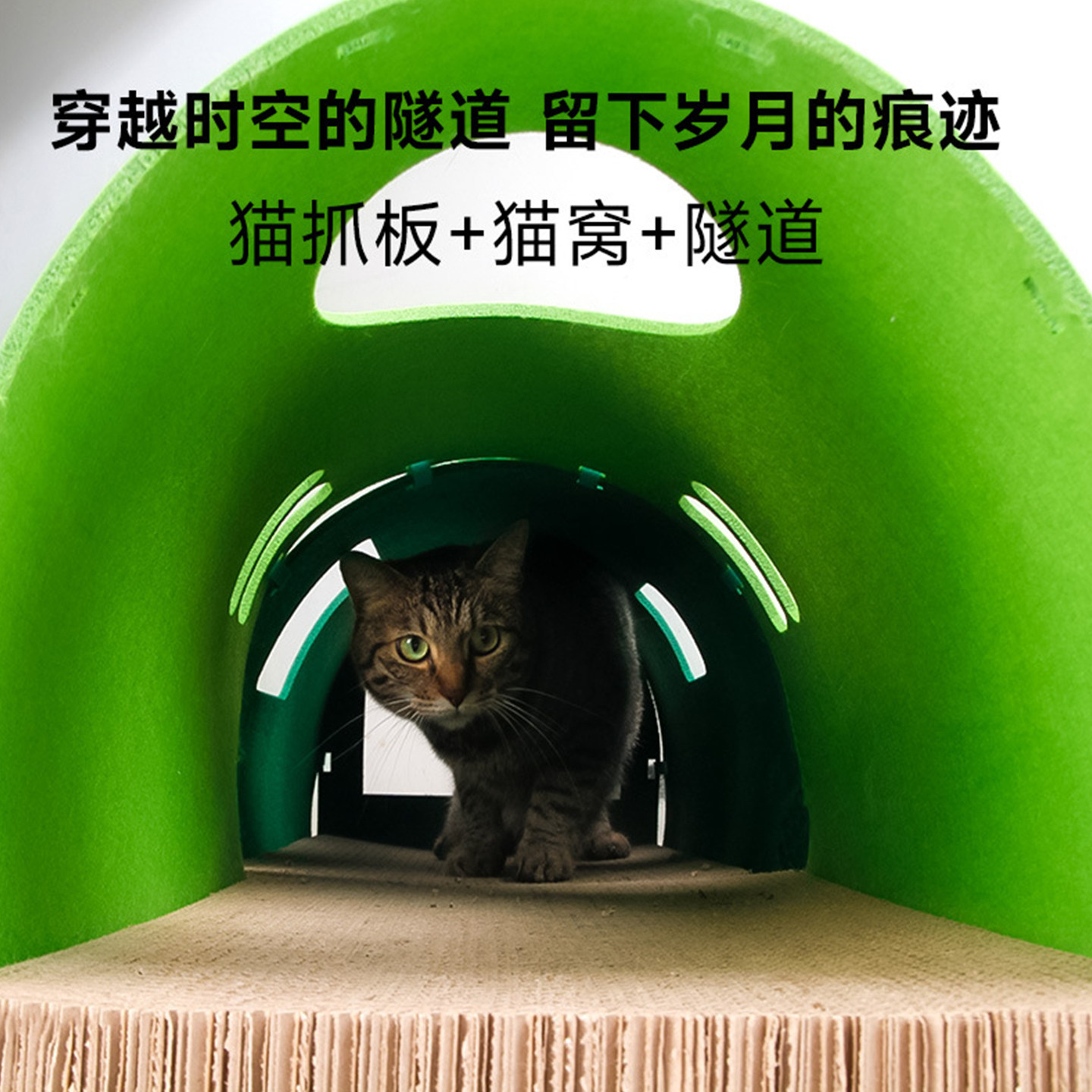 ucat猫隧道猫抓板自嗨玩具绿皮火车通道钻洞不织布磨爪猫窝 |腊枕,淘宝优惠券,粉丝福利购,淘宝优惠卷