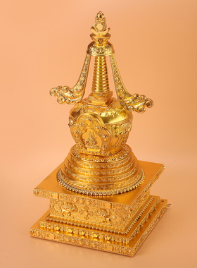 铜合金舍利塔金色银色佛塔