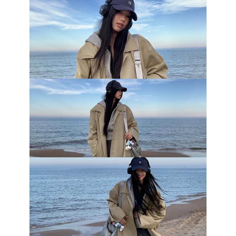 红人馆风衣外套女款2025新款秋季英伦风超好看长版卡其色休闲 大,淘宝优惠券,粉丝福利购,淘宝优惠卷
