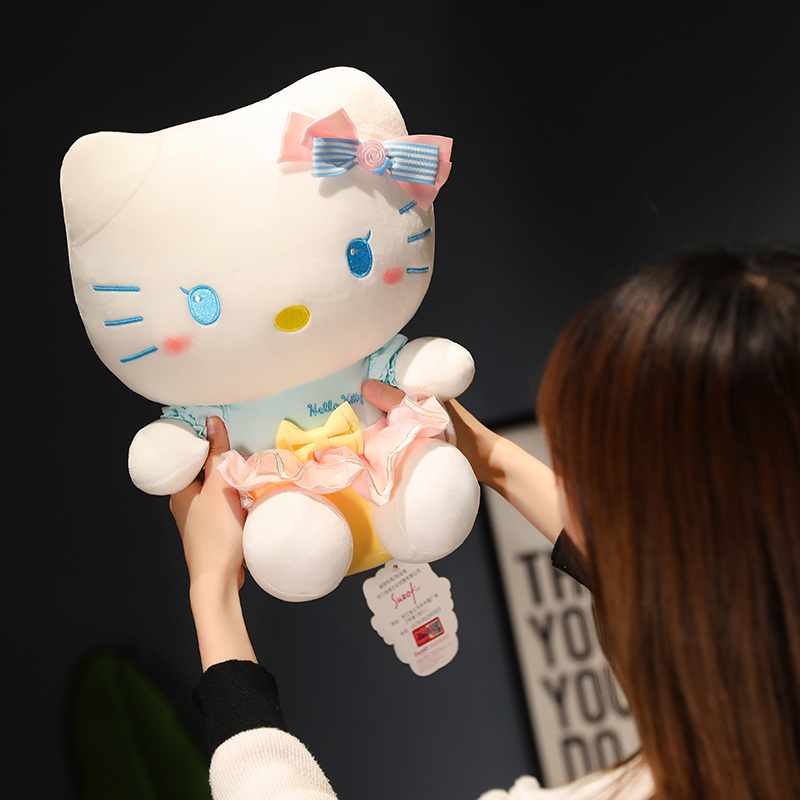 hellokitty公仔正版凯蒂猫玩偶哈喽KT毛绒玩具布娃娃可爱女孩礼物 - 图3