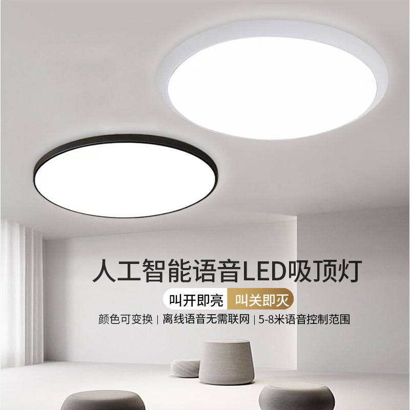 全光谱智能语音无需联网离线声控LED护眼卧室厨房三防语音吸顶灯,淘宝优惠券,粉丝福利购,淘宝优惠卷
