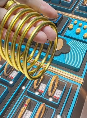 古法金包银传承素圈手镯