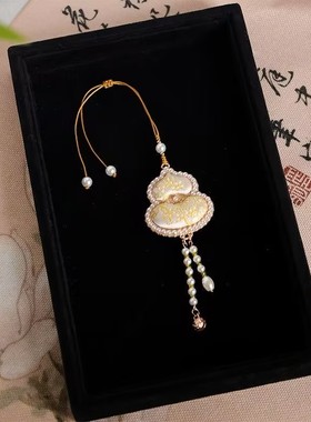 非遗仿宋锦双面葫芦吊坠国风仿宋锦葫芦挂件车挂百搭新中式配饰