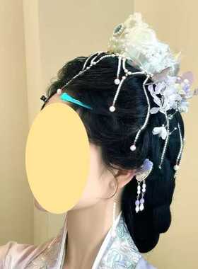 汉服头饰围巾宋制珍珠