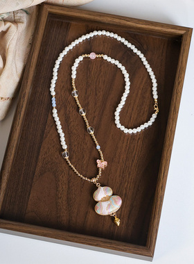 非遗仿宋锦双面葫芦璎珞国风仿宋锦毛衣链百搭新中式马甲项链配饰