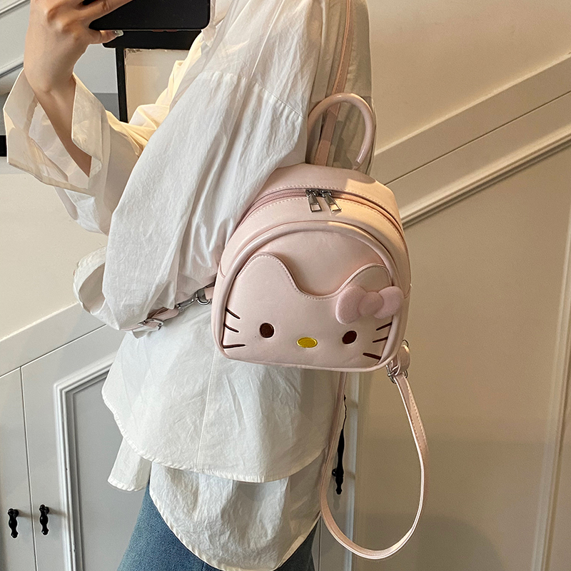 时尚可爱卡通Hellokitty迷你包包女2025新款高级感洋气百搭双肩包 - 图0