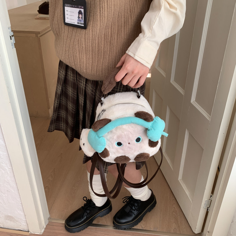 卡通毛绒公仔迷你包包女2026秋冬新款时尚小众设计外出游玩双肩包,淘宝优惠券,粉丝福利购,淘宝优惠卷