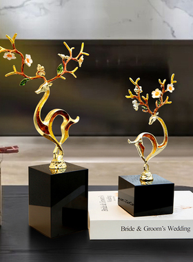 速发创鹿彩柜酒意装饰品摆件轻奢高档客厅电视柜乔迁新居礼品