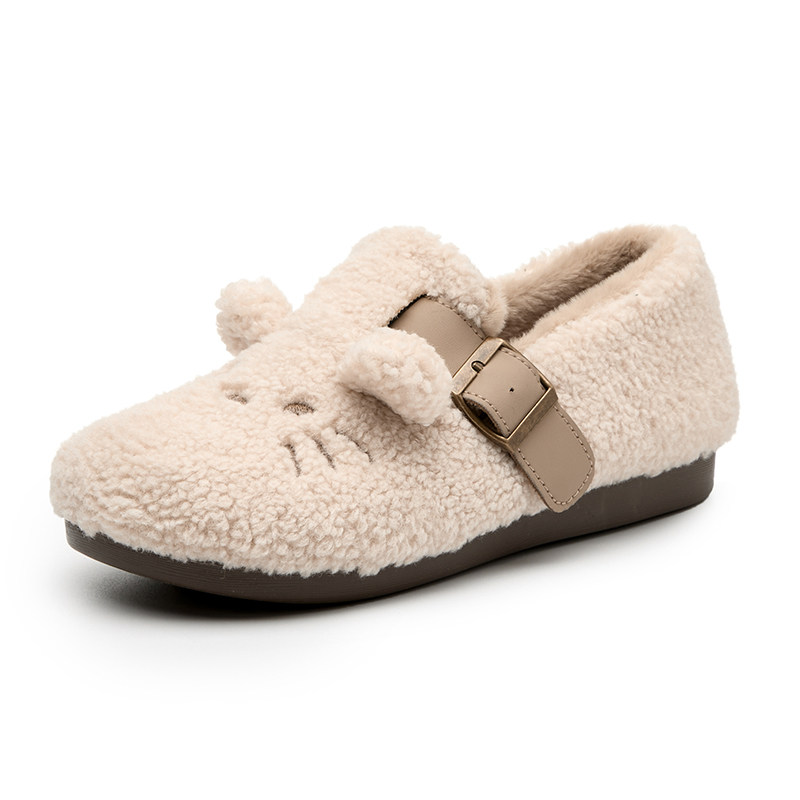 秋冬新款猫猫勃肯鞋保暖可爱豆豆鞋居家包跟防滑棉拖一脚蹬毛毛鞋,淘宝优惠券,粉丝福利购,淘宝优惠卷