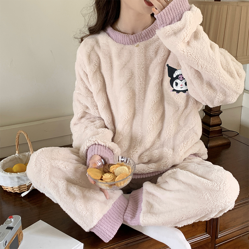 【600g足重】高品质提花法兰绒睡衣套装