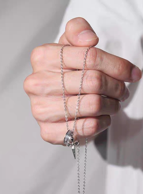 S925银十字架项链情侣高级设计感锁骨链百搭520 ins项饰配饰礼物