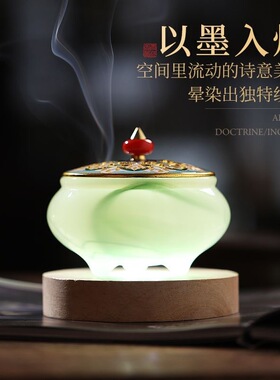 琉璃珐琅香炉仿古家用室内香薰炉
