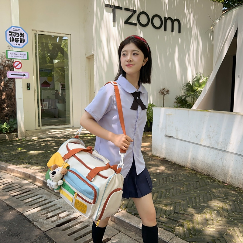 大容量短途旅行包防水运动健身包可套拉杆箱登机包撞色手提行李包,淘宝优惠券,粉丝福利购,淘宝优惠卷