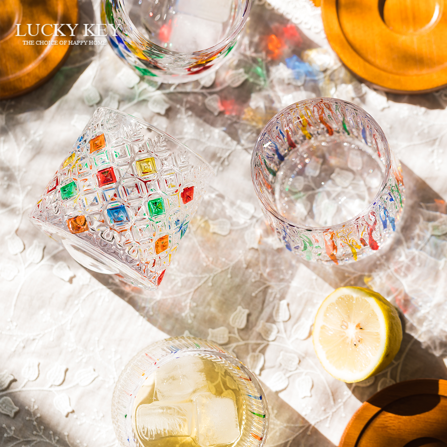 幸运秘钥旋转威士忌酒杯礼盒玻璃洋酒杯套装送人乔迁结婚新婚礼物,淘宝优惠券,粉丝福利购,淘宝优惠卷
