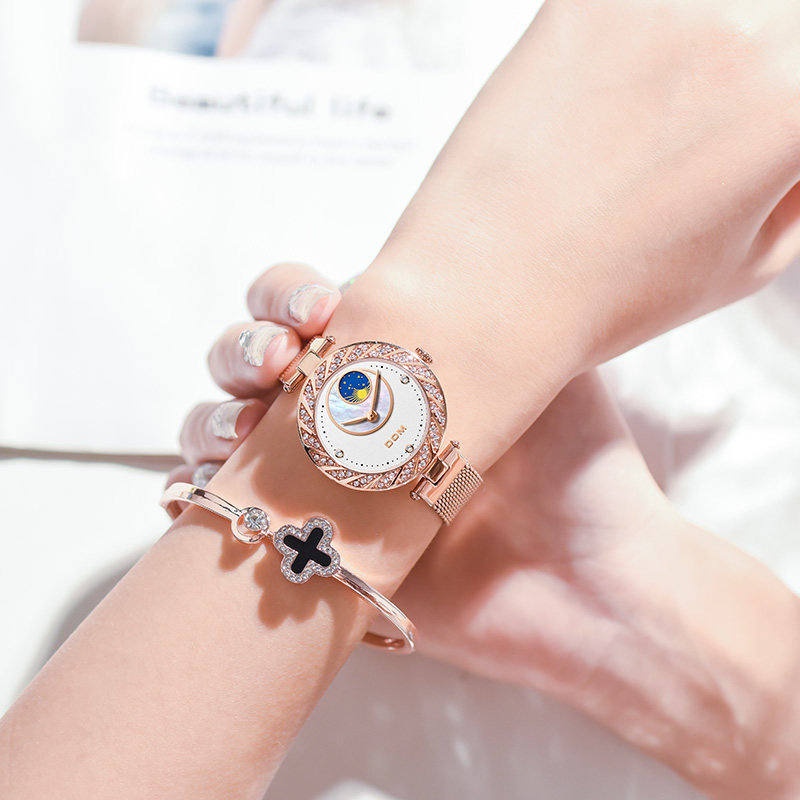 DOM腕表 坚守139道工序 轻奢满钻石英女表G-1361 Y9